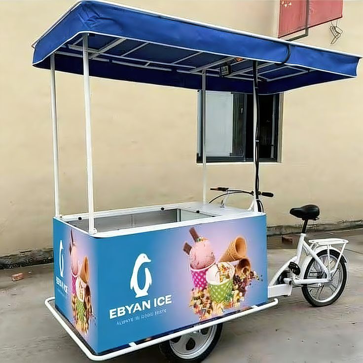 Ice cream tricycle vending cart